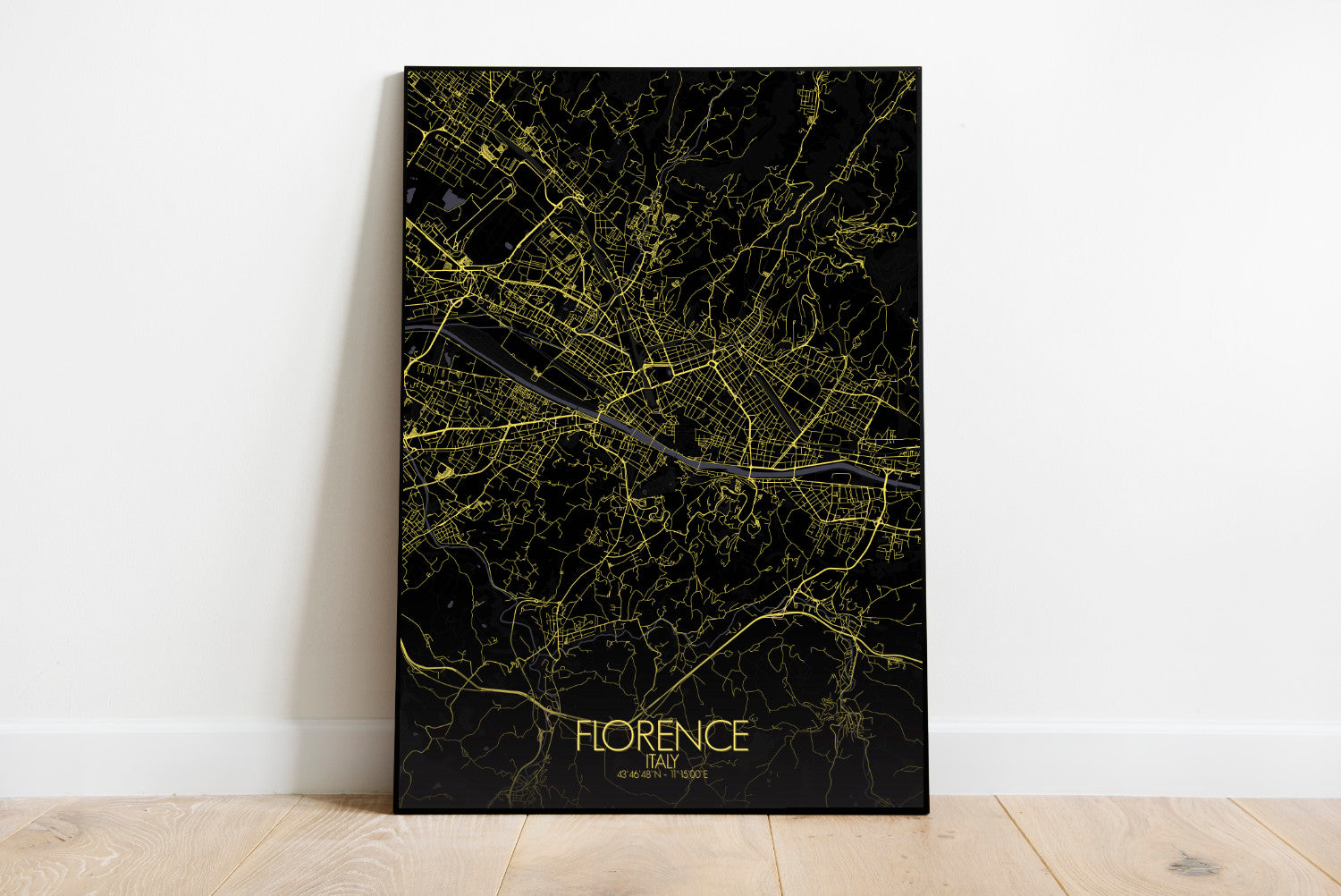 Mapospheres Florence Night full page design poster city map