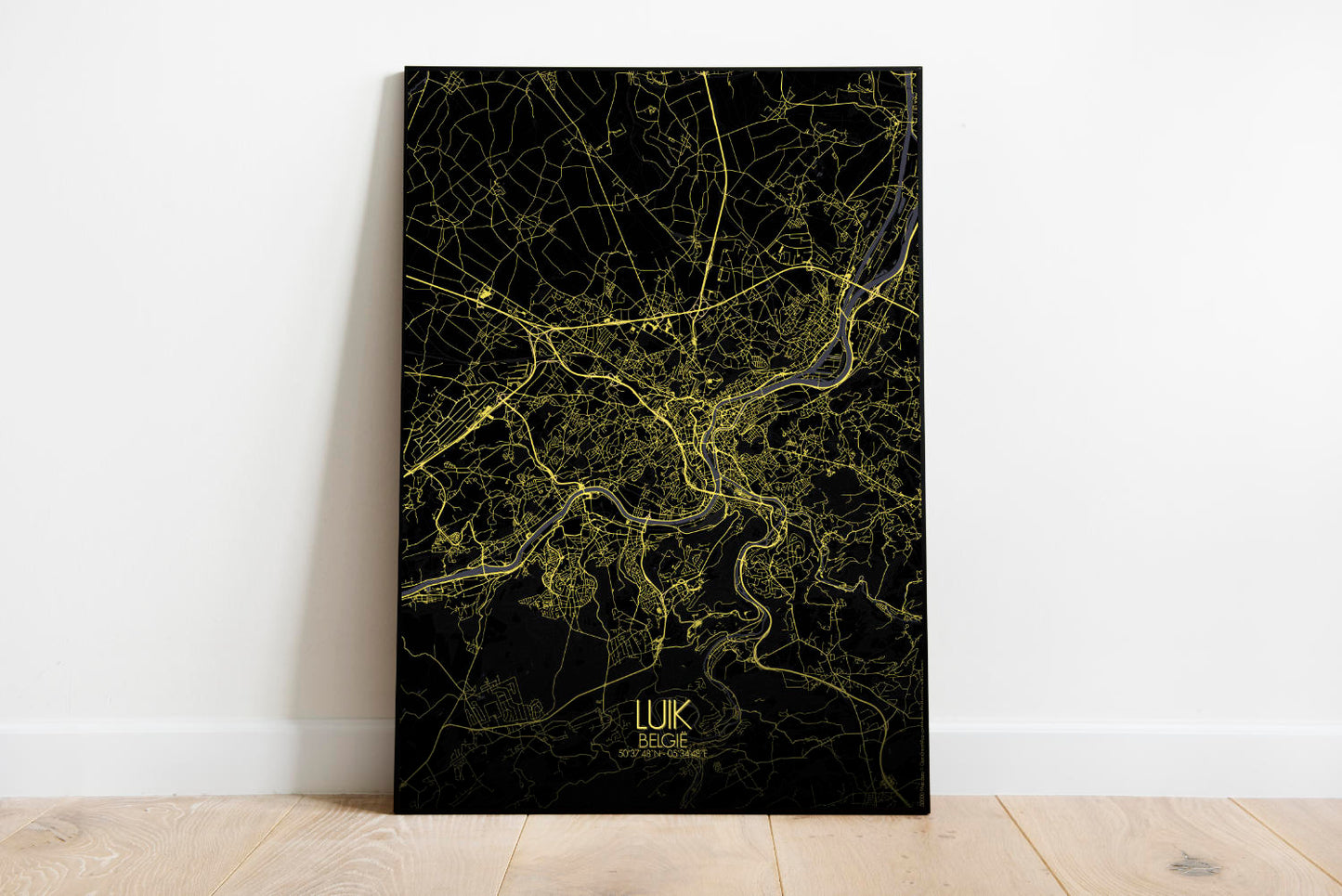 Mapospheres Liege Night full page design poster city map