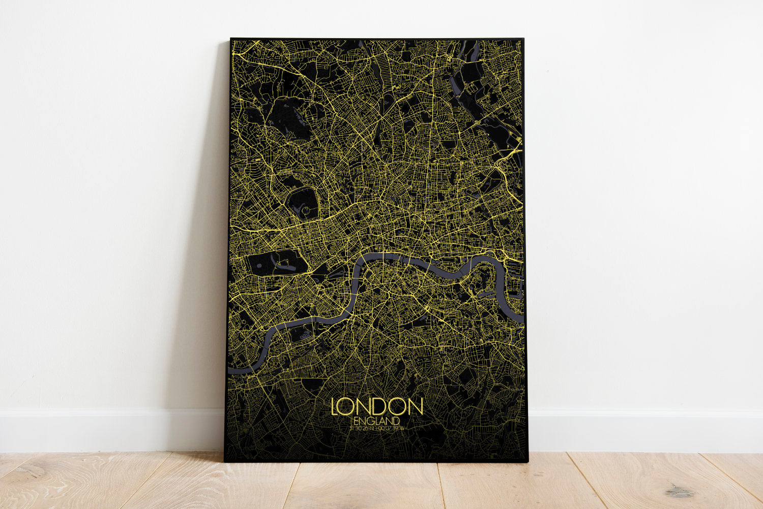 Mapospheres London Night full page design poster city map