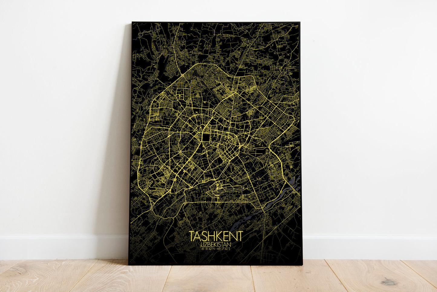 Mapospheres Tashkent Night full page design poster city map