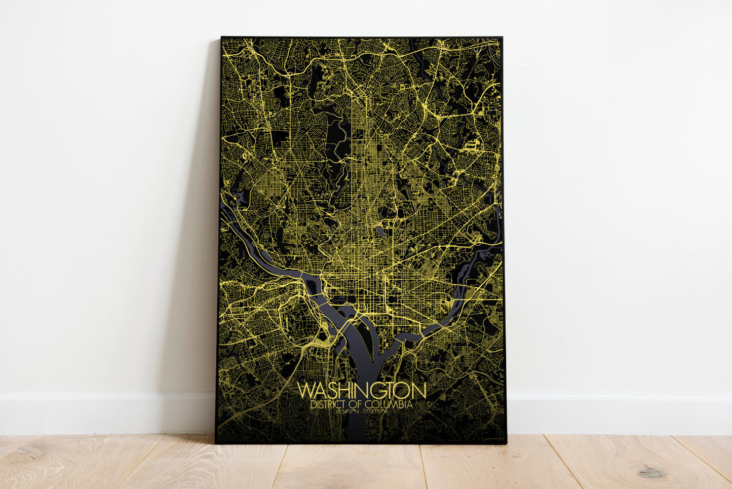 Mapospheres Washington Night full page design poster city map
