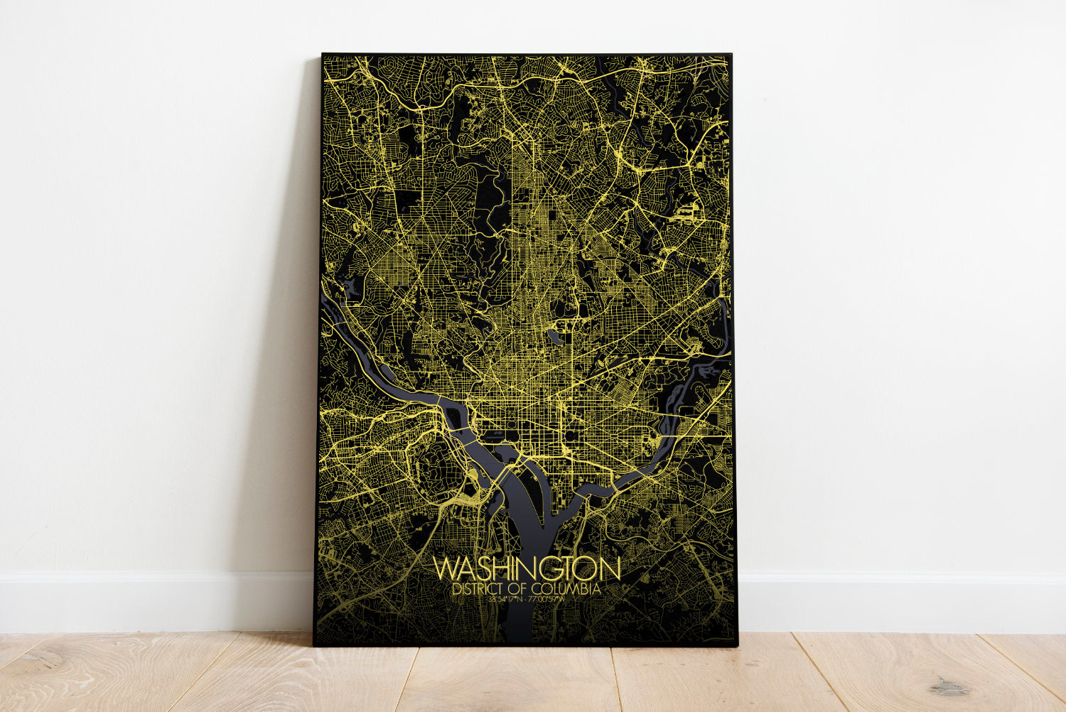 Mapospheres Washington Night full page design poster city map