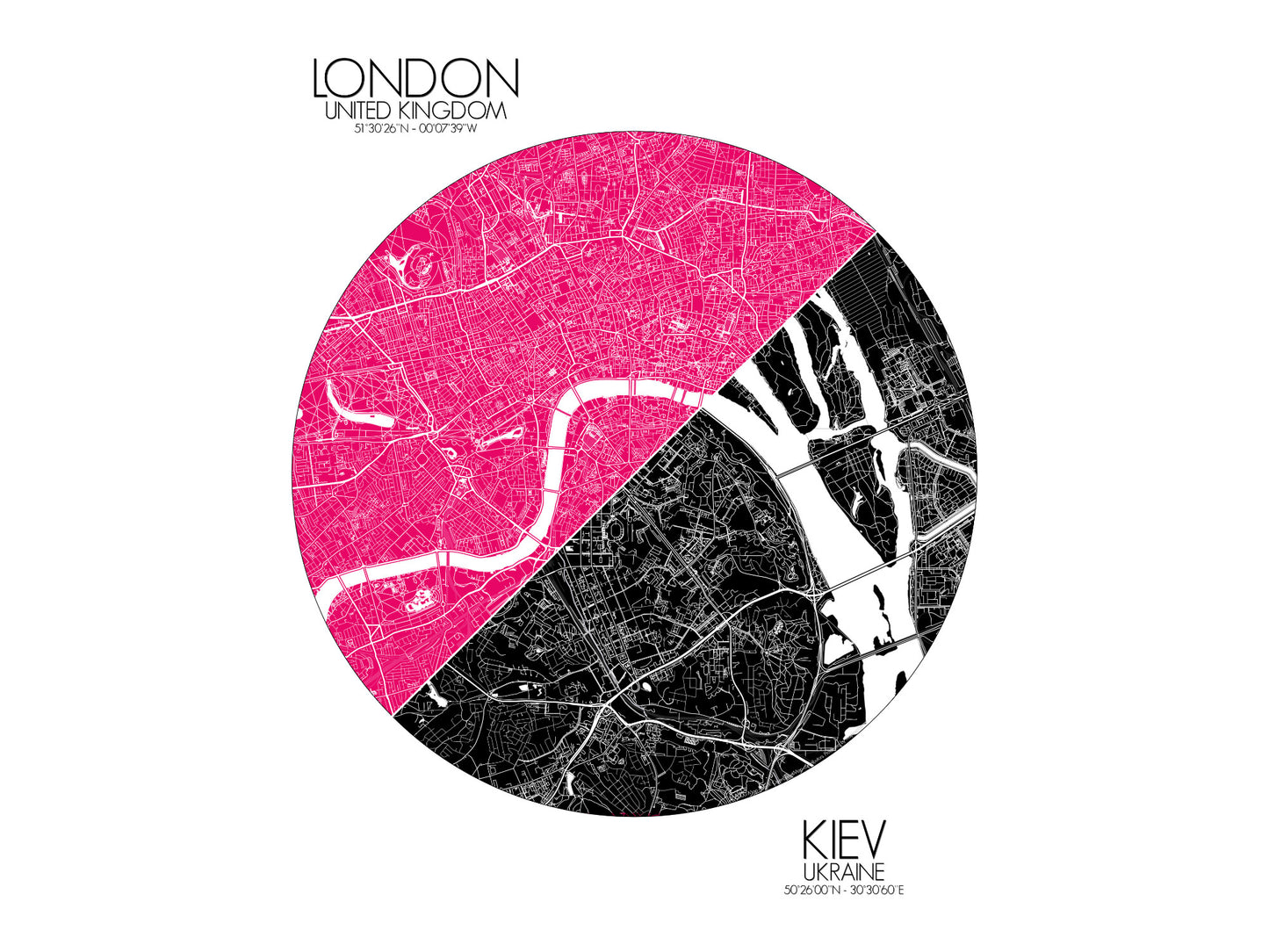 London Kiev Love Maps mapospheres