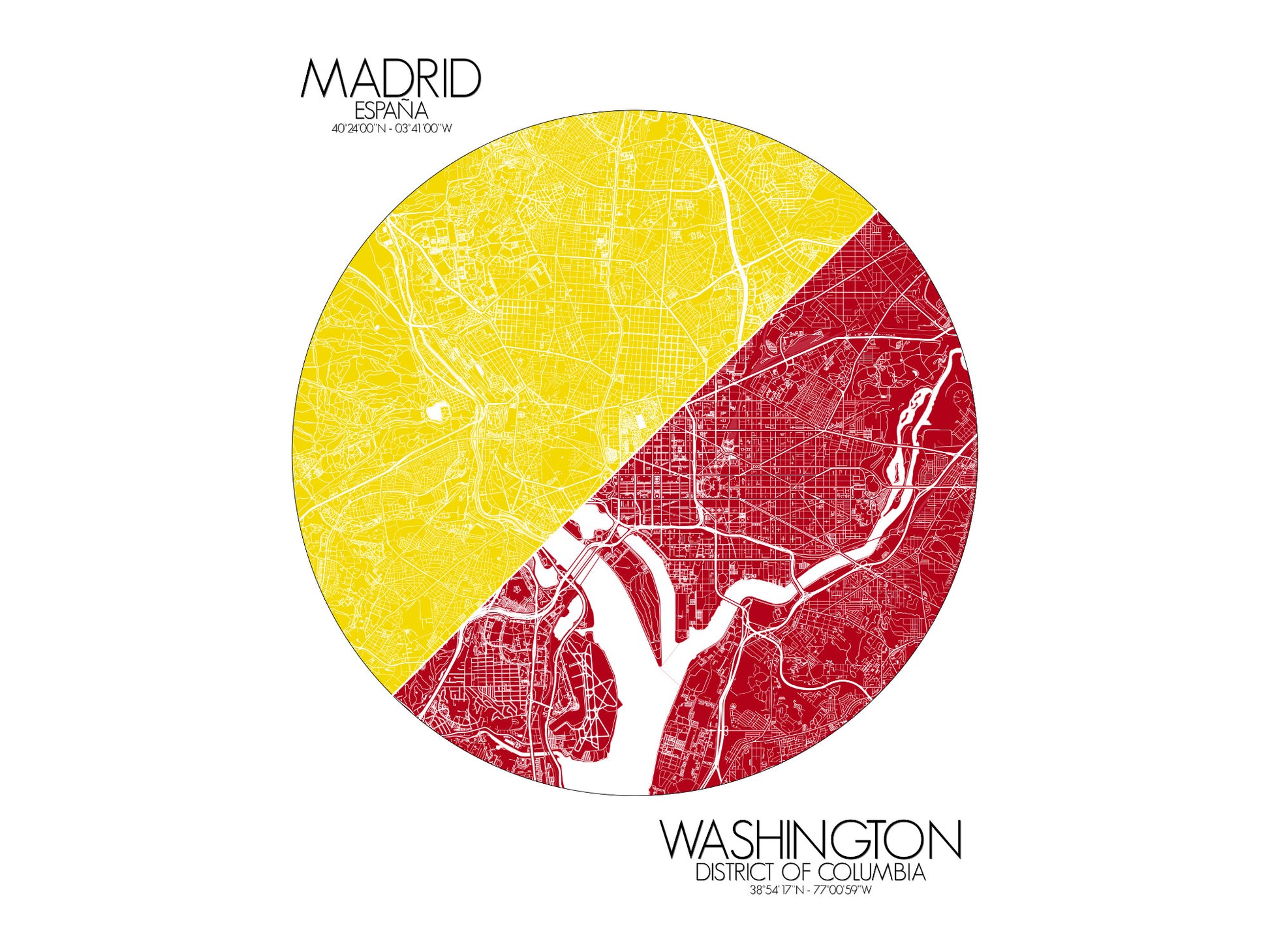 Madrid Washington Love Maps mapospheres