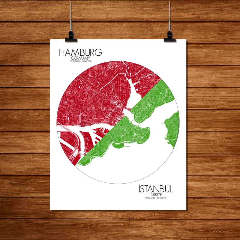 Poster de Hambourg Istanbul | Love Maps