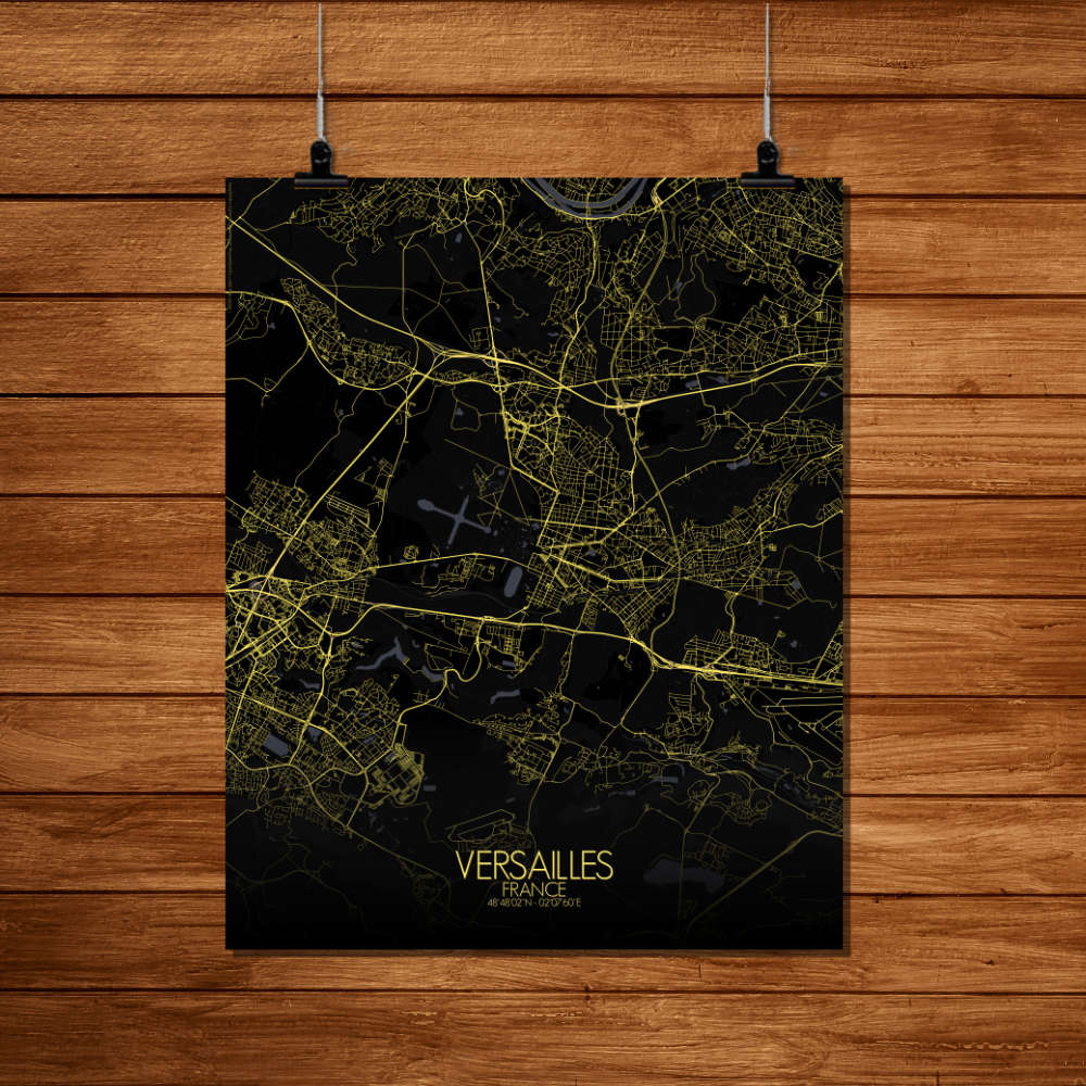 Mapospheres Versailles Night Design full page design poster city map