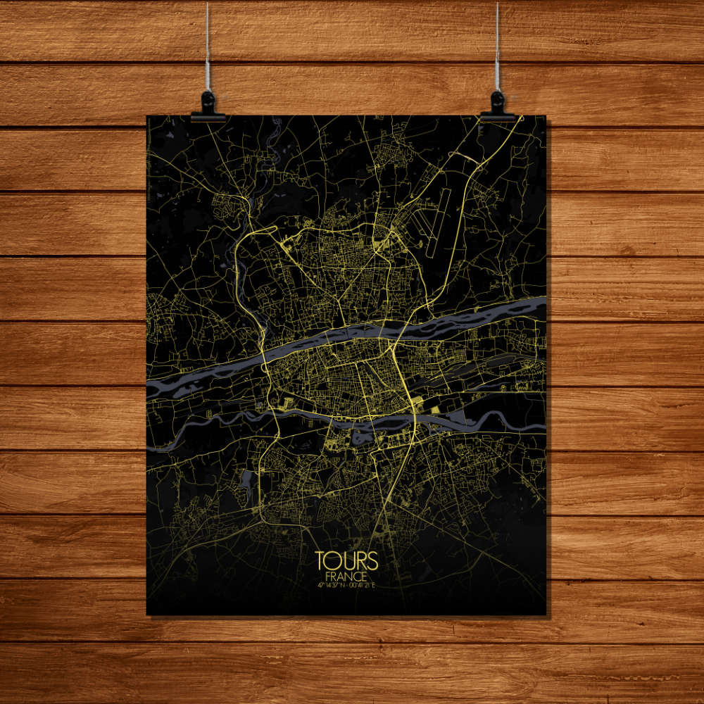 Mapospheres Tours Night Design full page design poster city map