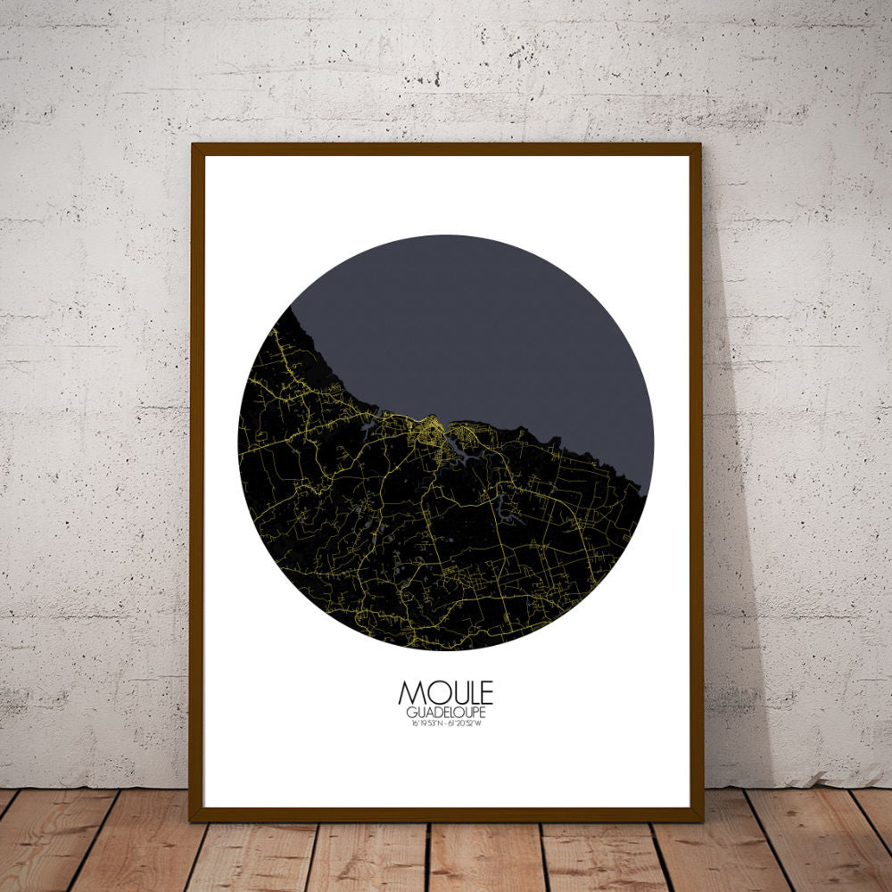 Mapospheres Moule Night round shape design poster city map