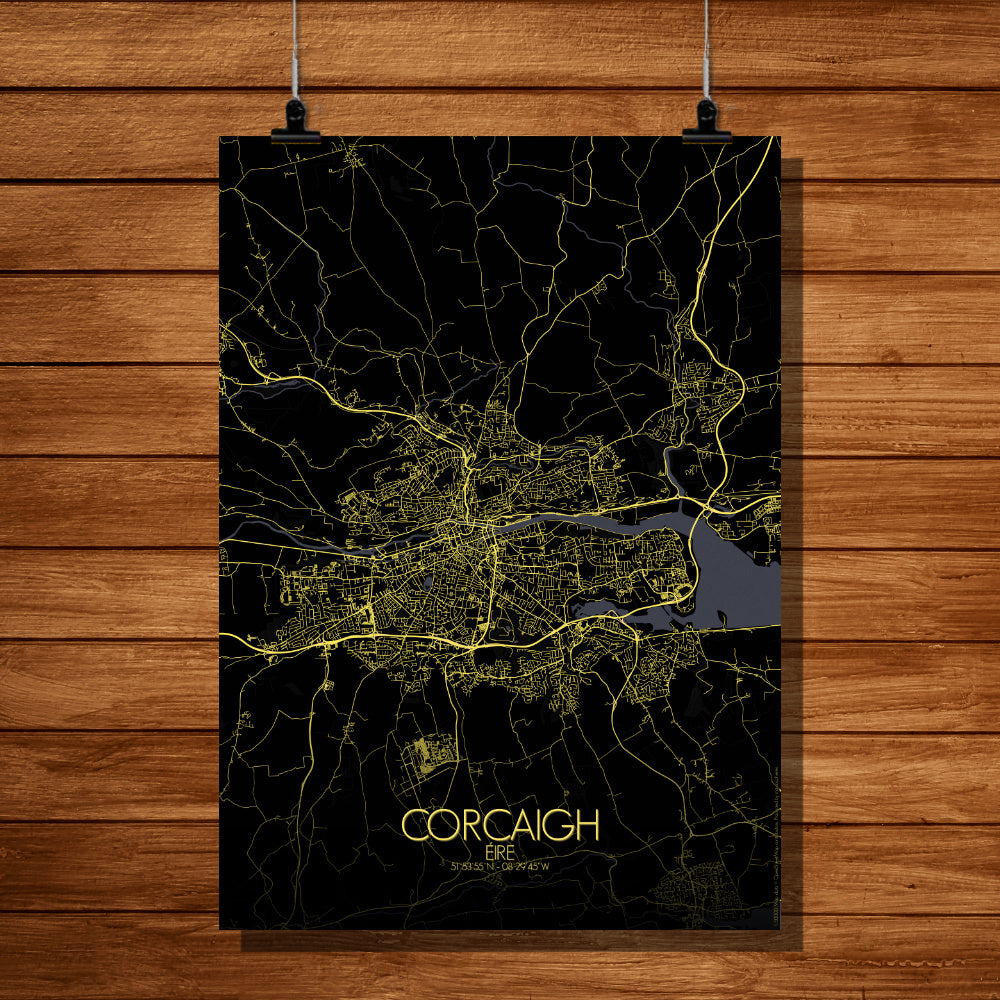 Cork Night full page design poster city map
