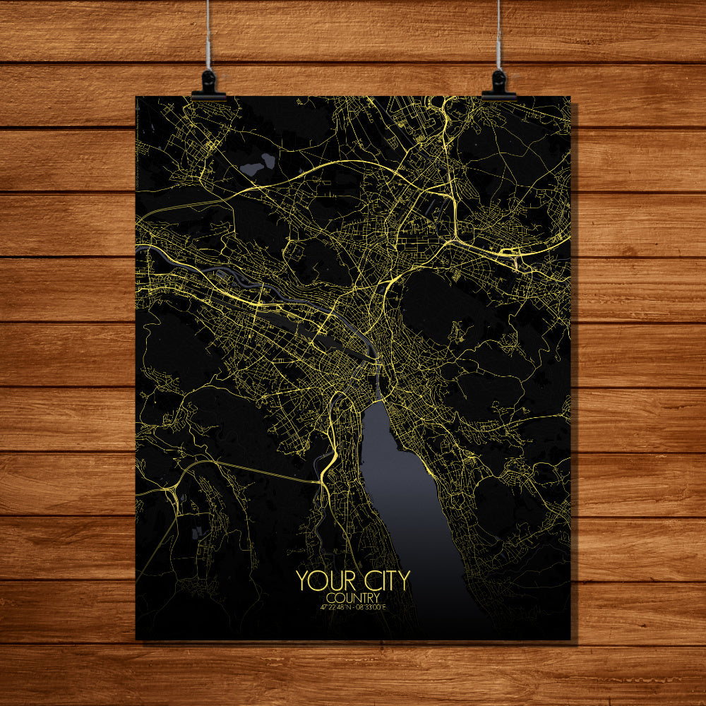 City map custom your map mapospheres Night Design