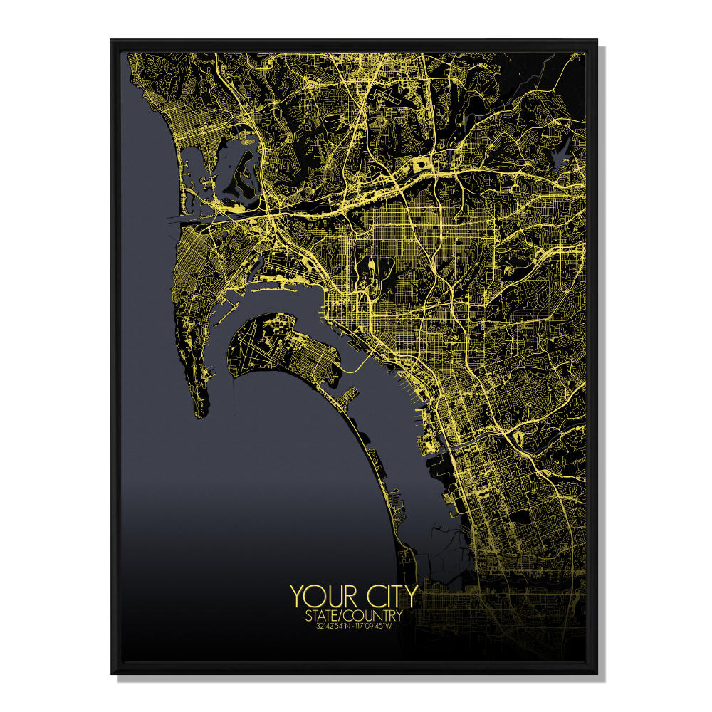 City map custom your map mapospheres Night Design