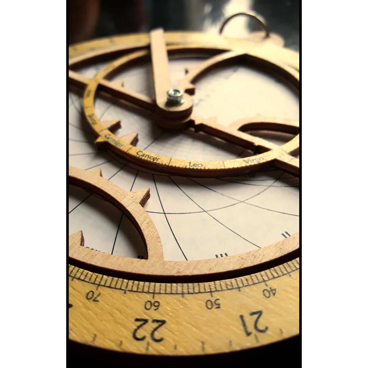 Wooden Astrolabe, mapospheres, Transfer onto Wood zoom